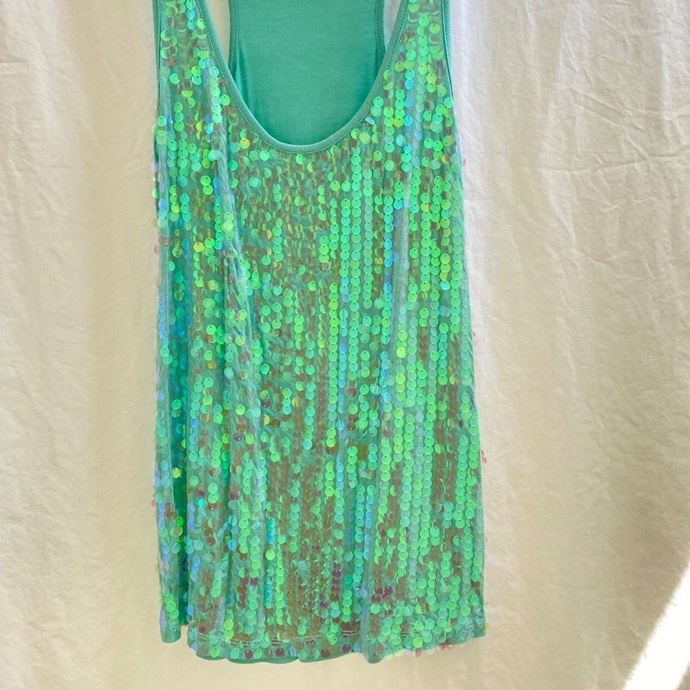 Sequins Tank Top - Size: Medium - image 3